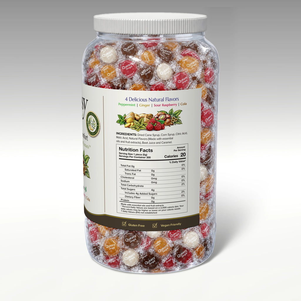 Queasy 300 Variety - nutrition and ingredients panel