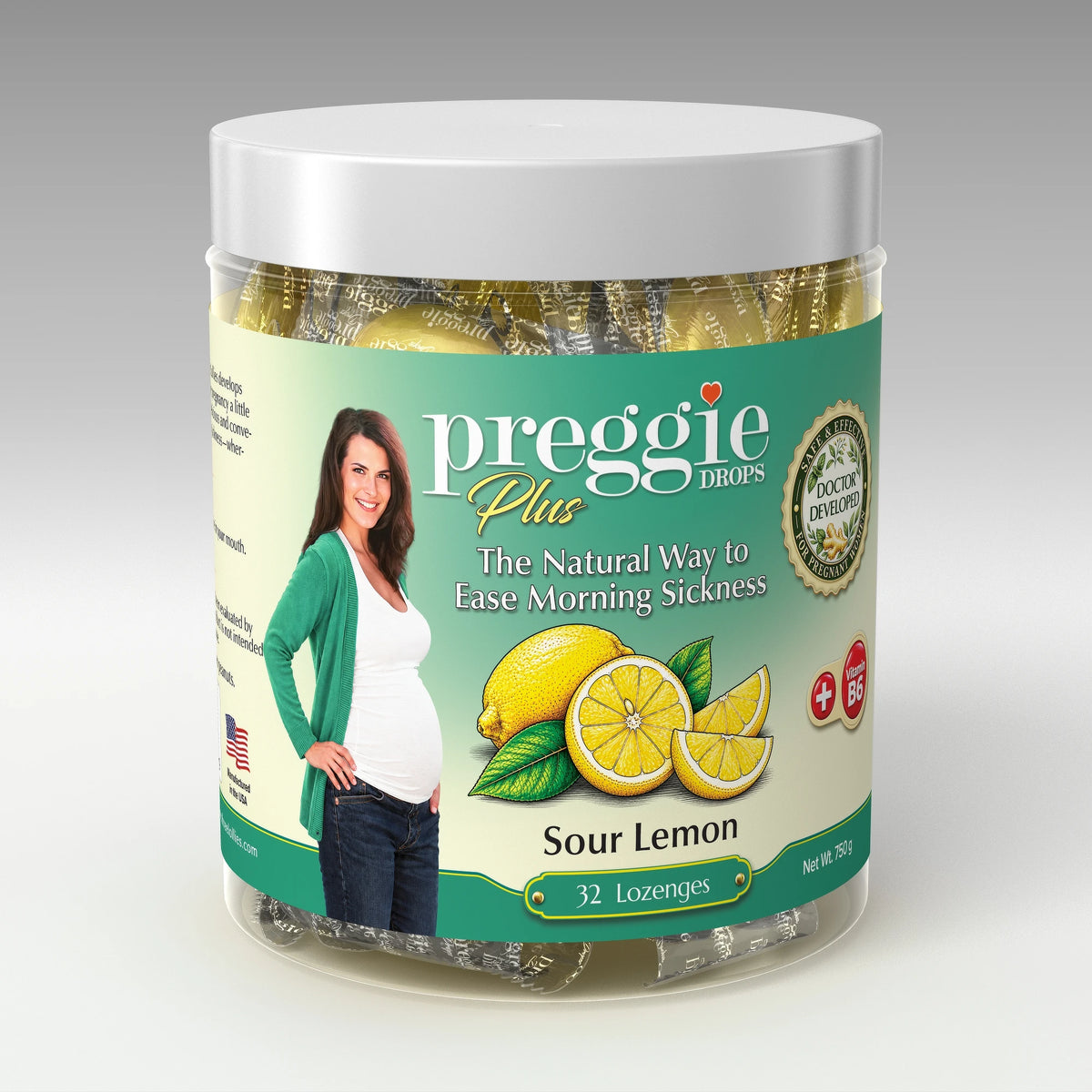 Preggie 32 Sour Lemon Plus - front