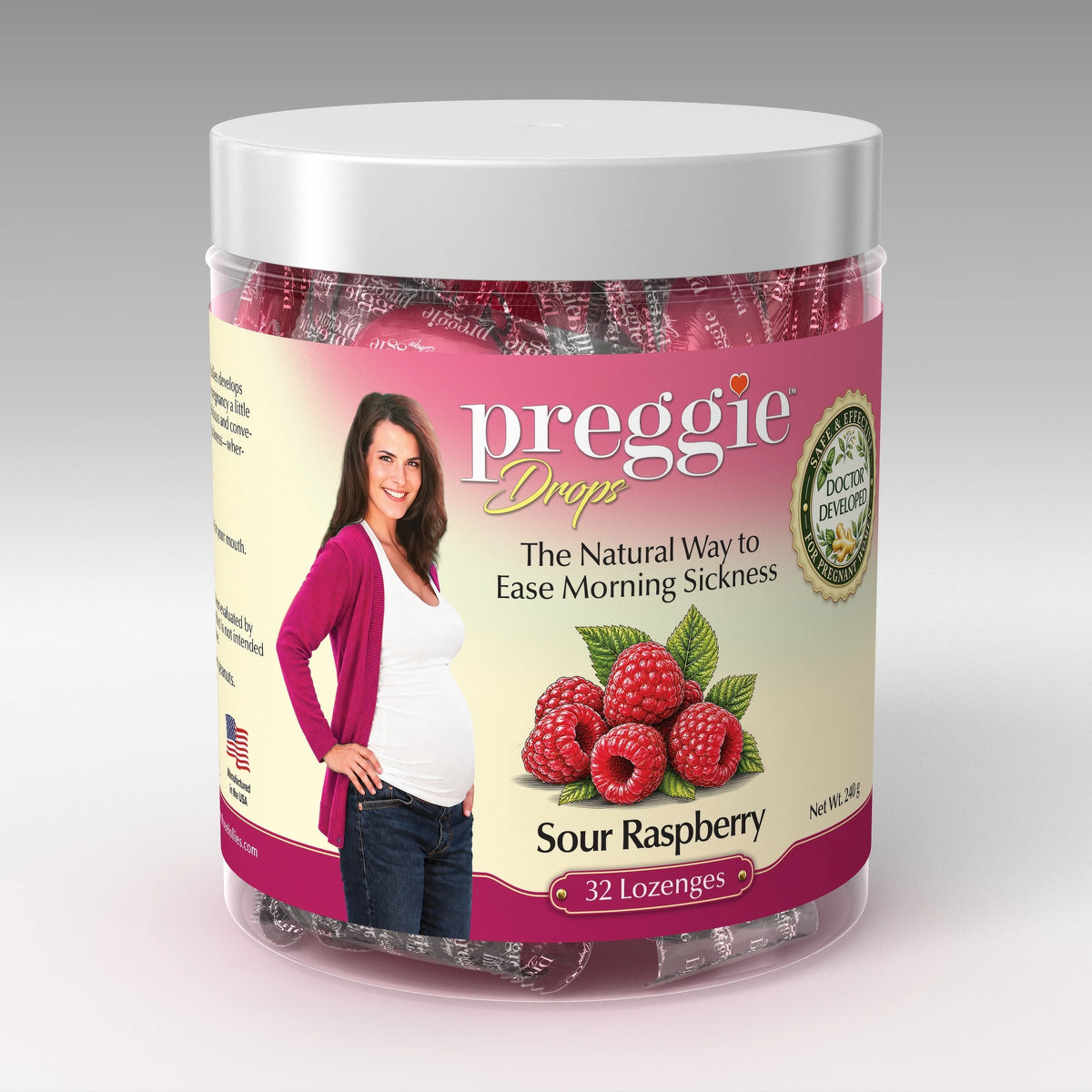 Preggie 32 Sour Raspberry - front
