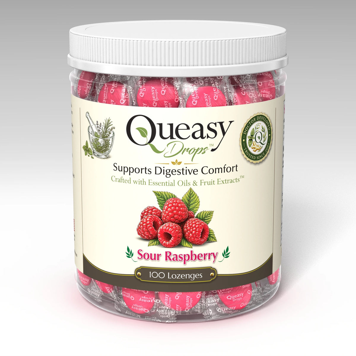 Queasy 100 Sour Raspberry - front