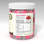 Queasy 100 Sour Raspberry - nutrition and ingredients panel