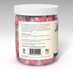 Queasy 100 Sour Raspberry - directions and barcode panel