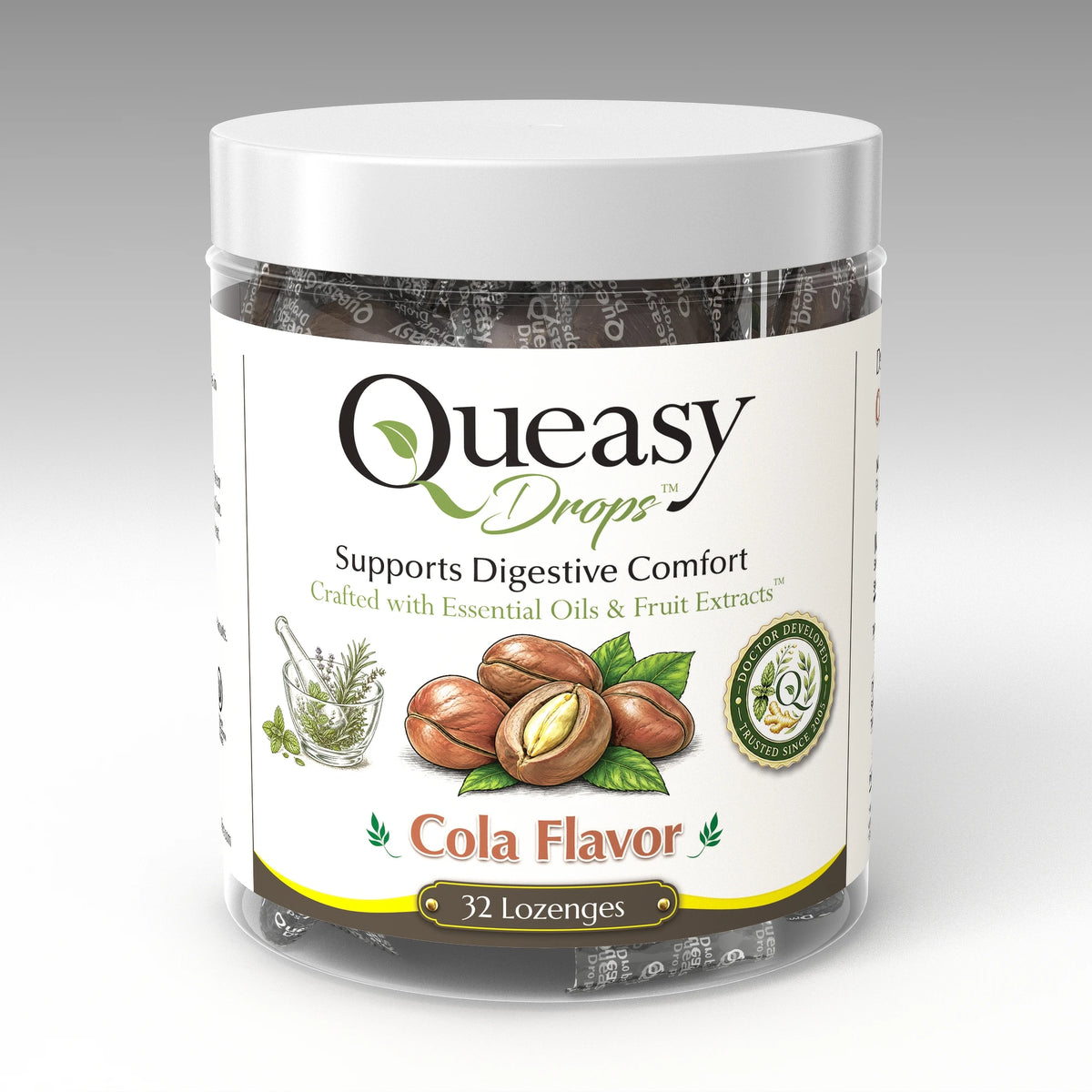 Queasy 32 Cola - front