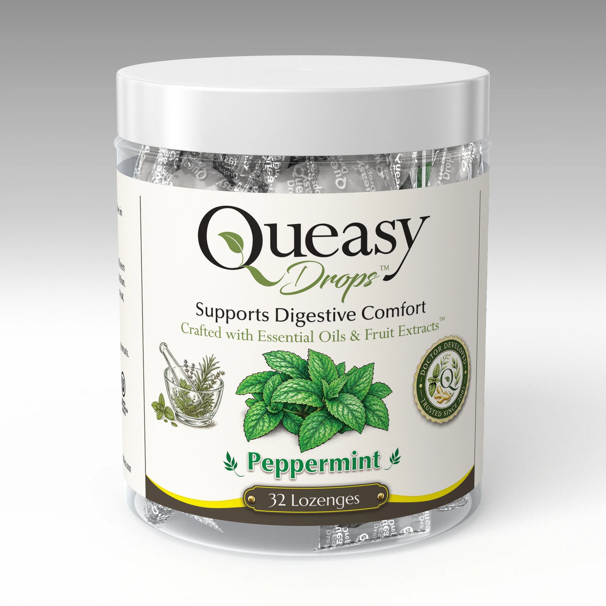Queasy 32 Peppermint - front