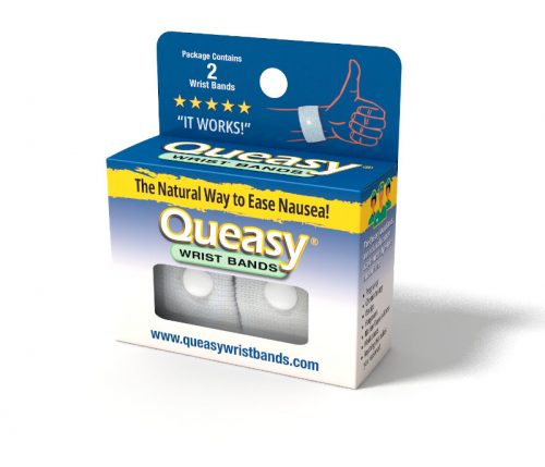 2 Pack Queasy Wrist Bands - White