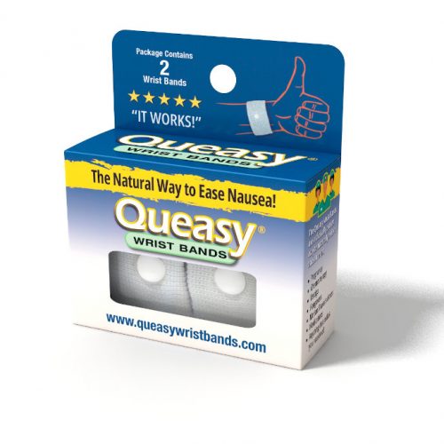 2 Pack Queasy Wrist Bands - White
