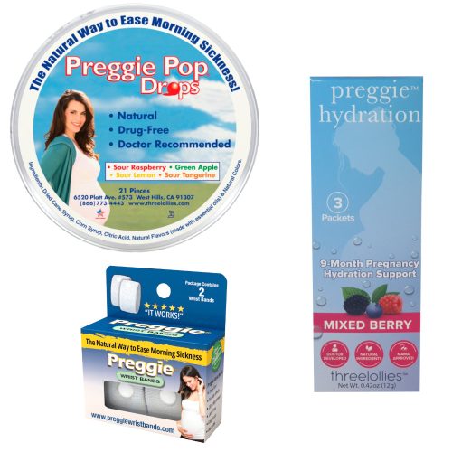 Preggie Pop Drops, Preggie Wrist Bands, Preggie Hydration