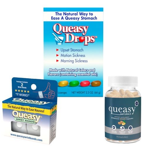 Queasy Pops, Queasy Wrist Bands, Queasy Naturals