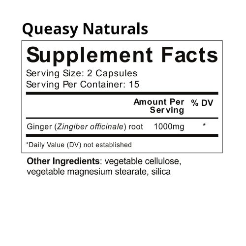 Queasy Naturals Nutrition Label