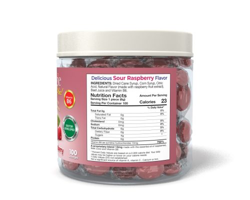 PPD Plus 100 Sour Raspberry Back label