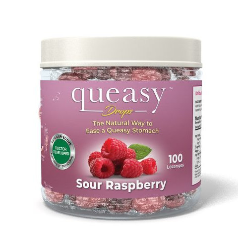 Queasy Drops Sour Raspberry